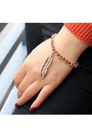 Unisex Chain Bracelet Silver / Alloy / Leather / Rope Non Stone