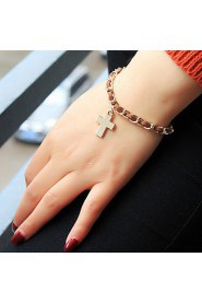 Unisex Chain Bracelet Silver / Alloy / Leather / Rope Non Stone