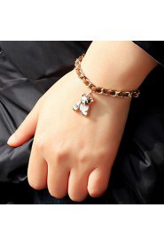 Unisex Chain Bracelet Silver / Alloy / Leather / Rope Non Stone