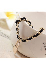 Unisex Chain Bracelet Silver / Alloy / Leather / Rope Non Stone