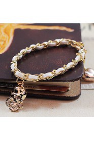 Unisex Chain Bracelet Silver / Alloy / Leather / Rope Non Stone