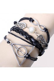 Unisex Chain Bracelet Silver / Alloy / Leather / Rope Non Stone