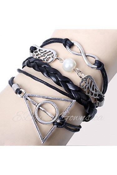 Unisex Chain Bracelet Silver / Alloy / Leather / Rope Non Stone