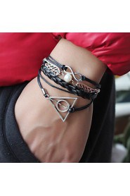 Unisex Chain Bracelet Silver / Alloy / Leather / Rope Non Stone