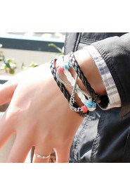 Unisex Chain Bracelet Silver / Alloy / Leather / Rope Non Stone