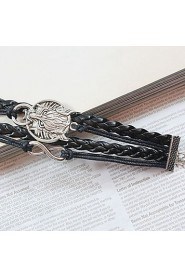 Unisex Chain Bracelet Silver / Alloy / Leather / Rope Non Stone