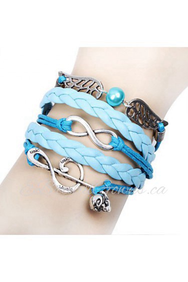 Unisex Chain Bracelet Silver / Alloy / Leather / Rope Non Stone