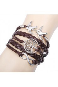 Unisex Chain Bracelet Silver / Alloy / Leather / Rope Non Stone