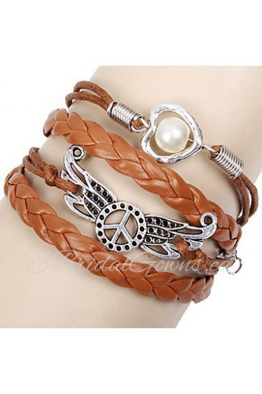 Unisex Chain Bracelet Silver / Alloy / Leather / Rope Non Stone