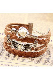 Unisex Chain Bracelet Silver / Alloy / Leather / Rope Non Stone