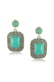 Drop Earrings Women's Alloy Earring Turquoise