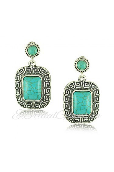 Drop Earrings Women's Alloy Earring Turquoise