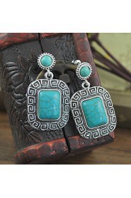 Drop Earrings Women's Alloy Earring Turquoise