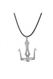 Europen Style Antique Silver Alloy Fork Necklace