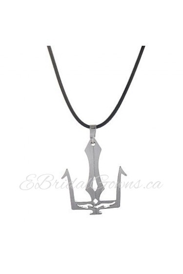 Europen Style Antique Silver Alloy Fork Necklace