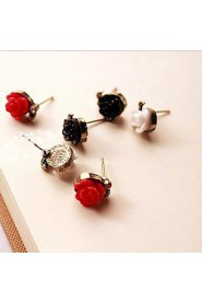 Fashion Roses Asymmetric Stud Earrings (More Colors)