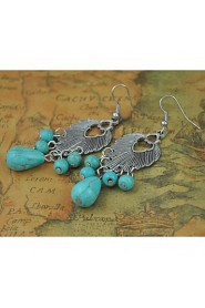 Drop Earrings Women's Alloy Earring Turquoise