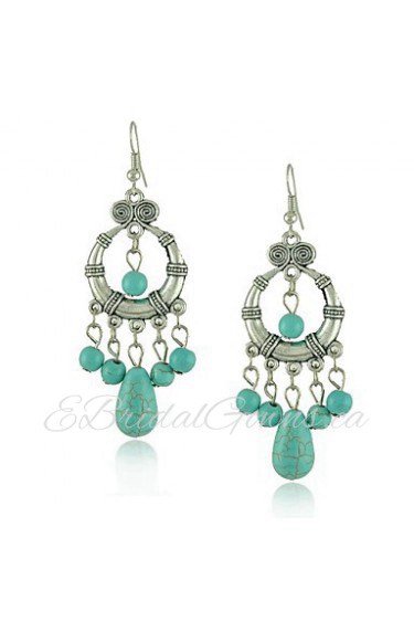 Drop Earrings Women's Alloy Earring Turquoise