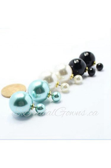 Women's Fashion Sided Pearl Earrings(More Colors)