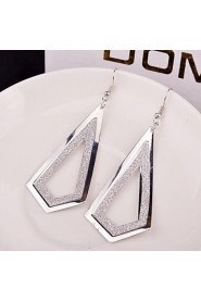 Fashion All-match Alloy Drop Earrings(Golden,Silver)(1 Pair)