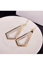 Fashion All-match Alloy Drop Earrings(Golden,Silver)(1 Pair)