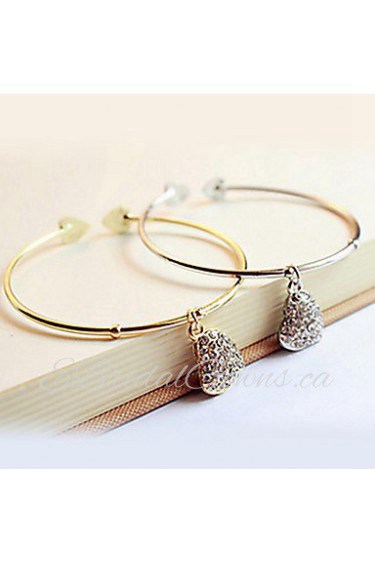 Women's Simple Heart-shaped Cuff Bracelet