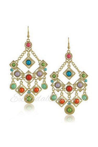 Chandelier Earrings Women's Alloy Earring Multi-stone