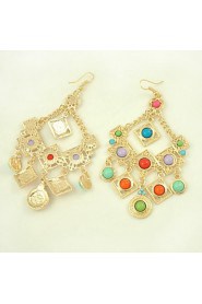 Chandelier Earrings Women's Alloy Earring Multi-stone