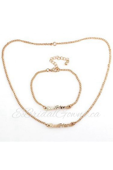 Jewelry Set Women's Party / Daily Jewelry Sets Alloy Necklaces / Bracelets Gold