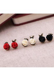 Retro Rose Asymmetrical Earrings(More Colors)