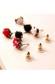 Retro Rose Asymmetrical Earrings(More Colors)