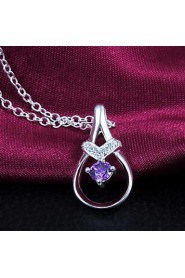 Silver Pendant Necklaces Silver Plated Daily / Casual Jewelry