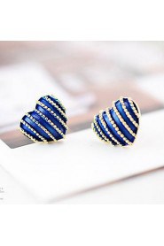 Women's Alloy Stud Earrings With Rhinestone More Colors