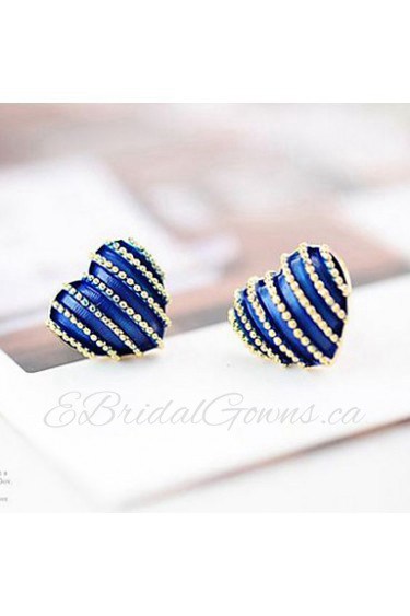 Women's Alloy Stud Earrings With Rhinestone More Colors