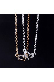 Women's Alloy Necklace With Rhinestone More Colors