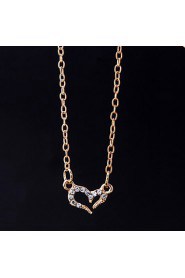 Women's Alloy Necklace With Rhinestone More Colors