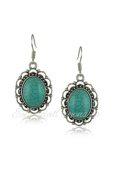 Turquoise stone earrings Green Turquoise Earring Wholesale