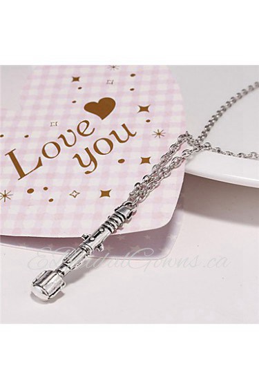 Sonic Screwdriver Alloy Necklace(Old Silver)(1Pc)