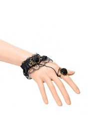 Vintage Double Rose Bracelet With Ring