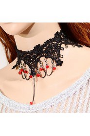 Vintage Tassels Red Pearl Necklace