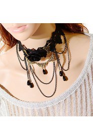 Vintage Flower Tassels Drip Pearl Necklace