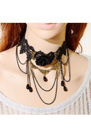 Vintage Flower Tassels Drip Pearl Necklace