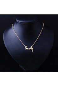 Women's Alloy Necklace Anniversary/Wedding/Engagement/Birthday/Gift/Party/Daily/Special Occasion/Causal/Office & Career/OutdoorImitation