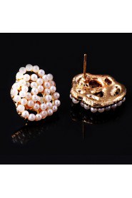 Stud Earrings Women's Alloy Earring Imitation Pearl