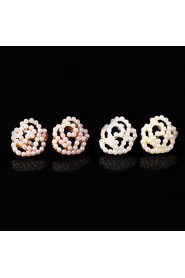 Stud Earrings Women's Alloy Earring Imitation Pearl