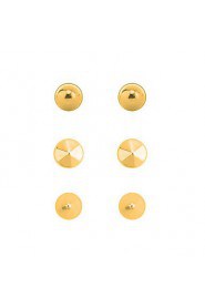 European Style Punk Individuality Rivet Stud Earrings (3 Pairs A Set)