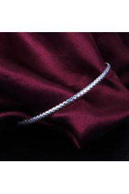 High Quality Classic Silver Silver-Plated Single Wrap Bracelets