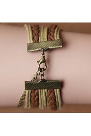 Women's Stylish and Beautiful Hand-woven Leather Cord Bracelet