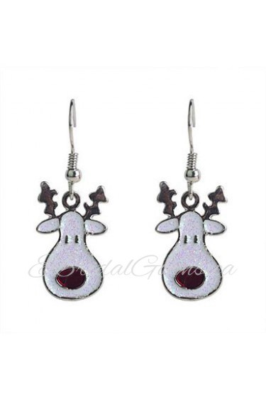 Lureme Fashion Oil Drip The Deer Alloy Drop Earrings