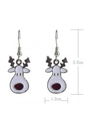 Lureme Fashion Oil Drip The Deer Alloy Drop Earrings